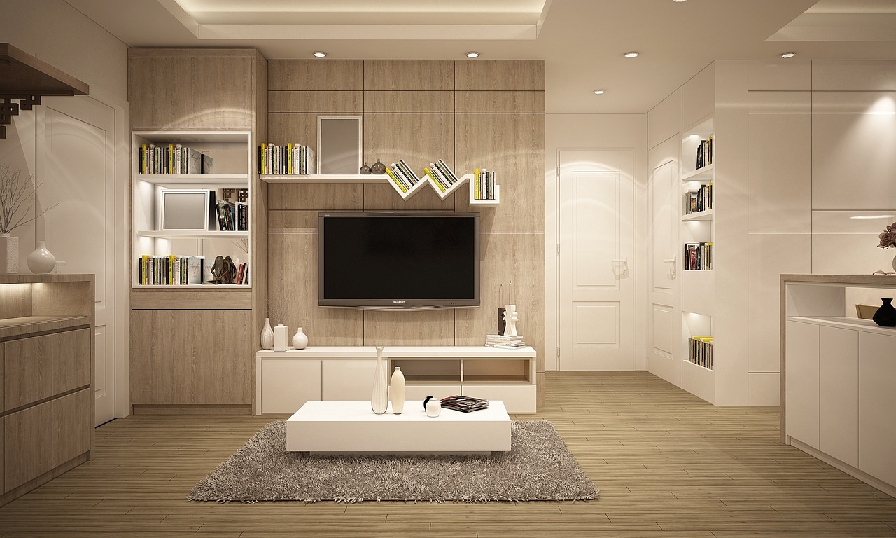 Minimalistisch wit smart home bedieningspaneel.