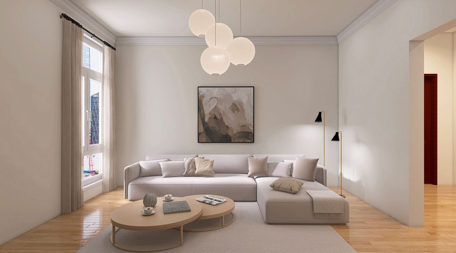 Virtuele huiskamer met AI designconcepten. Virtuele huiskamer met AI designconcepten.