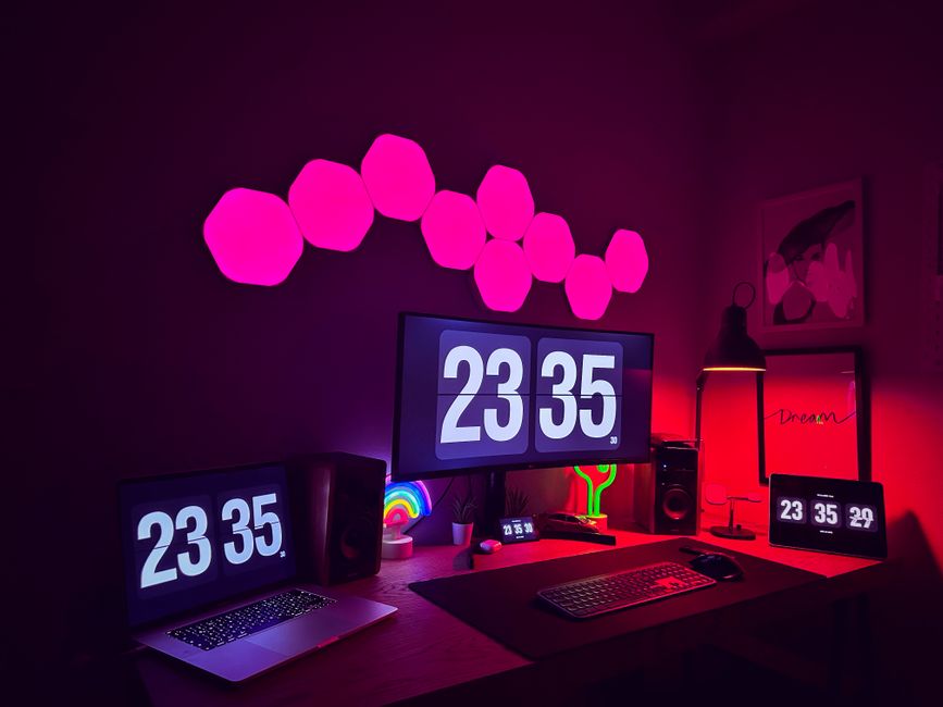 Dynamische LED-verlichting past zich aan seizoen aan. Dynamische LED-verlichting past zich aan seizoen aan.