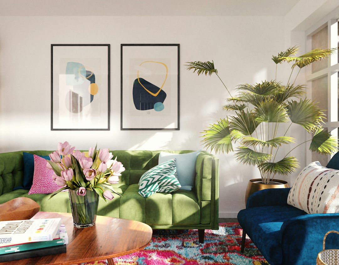 Orchidee poster met witte, minimalistische muur.